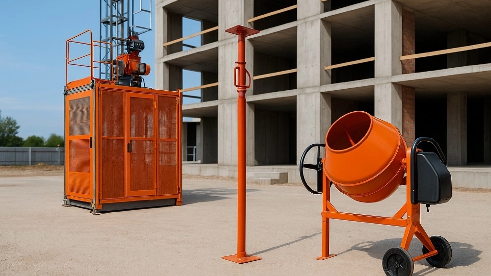 Selling and renting building lifts, ceiling jack and concrete in Rasht